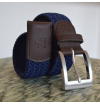 Ceinture tressee made in france finitions en cuir