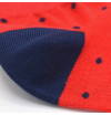 Combed cotton bobby socks with dots with plane stitches, made by our knitting expert