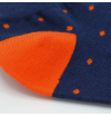 Combed cotton bobby socks with dots with plane stitches, made by our knitting expert