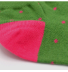 Combed cotton bobby socks with dots with plane stitches, made by our knitting expert