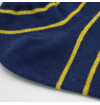 Blue bobby socks with yellow stripes