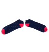 Combed cotton bobby socks with dots with plane stitches, made by our knitting expert