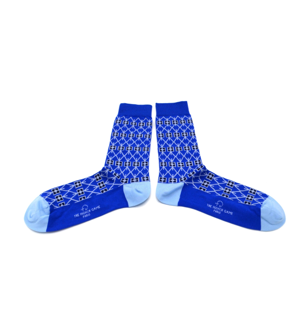 Marie Antoinette blue sapphire socks
