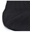 Black mercerized cotton knee-high socks made in France