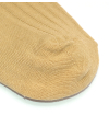 Beige mercerized cotton made in France knee-high socks