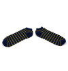 Blue bobby socks with yellow stripes