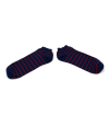 Blue bobby socks with yellow stripes