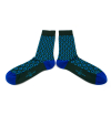 Chaussettes fantaisie en coton hommes remaillés à la main Louix XIV vert émeraude