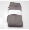 Grey stone made in France mercerized cotton knee-high socks