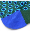 Chaussettes fantaisie en coton hommes remaillés à la main Louix XIV vert émeraude