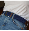 Ceinture tressee made in france finitions en cuir