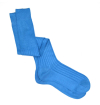 Sky blue pure mercerized cotton knee-high socks