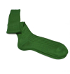 Grass green pure mercerized cotton knee-high socks