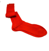 chaussettes-montantes-mi-bas-unies-orange-clémentine-en-pur-fil-d'écosse-remaillées-à-la-main-pour-homme