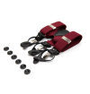 Bordeaux suspenders with clips or buttons and full grain leather links