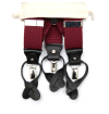 Bordeaux suspenders with clips or buttons and full grain leather links
