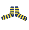Striped handly remeshed combed cotton socks