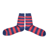 Striped handly remeshed combed cotton socks