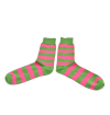 Striped handly remeshed combed cotton socks