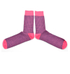 Striped handly remeshed combed cotton socks