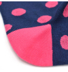chaussettes-fantaisie-hommes-femmes-en-coton-bleu-marine-à-motif-gros-pois-roses-remaillées-à-la-main