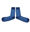 chaussettes-fantaisie-hommes-femmes-en-coton-bleu-marine-à-motifs-chevrons-bleu-ciel-remaillées-à-la-main