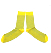 chaussettes-fantaisie-hommes-femmes-en-coton-jaunes-à-motifs-chevrons-bleu-ciel-remaillées-à-la-main