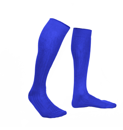 Royale blue pure mercerized cotton knee-high socks