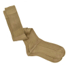 Sand beige pure mercerized cotton knee-high socks
