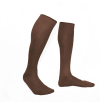 Coffee pure mercerized cotton knee-high socks handly remeshed