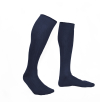 Navy blue pure mercerized cotton knee-high socks handly remeshed