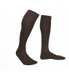 Chocolate brown pure mercerized cotton knee-high socks handly remeshed