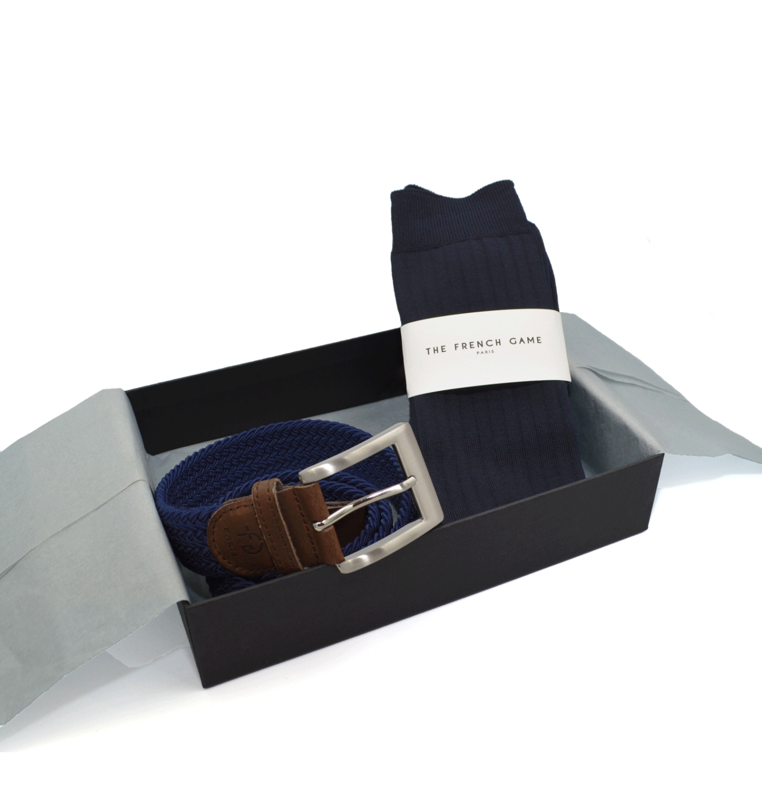 Coffret cadeaux homme made in France ceintures et chaussettes