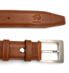 Ceinture-cognac-réglable-casual-chic-pour-hommes-en-cuir-pleine-fleur-grainé-surpiquée