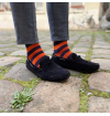 Striped handly remeshed combed cotton socks