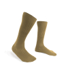 Beige mercerized cotton made in France knee-high socks