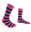 Striped handly remeshed combed cotton socks