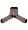 Striped handly remeshed combed cotton socks