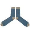 Beige and light blue houndstooth patterned socks
