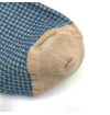 Beige and light blue houndstooth patterned socks