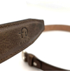 Ceinture-marron chocolat-réglable-casual-chic-pour-hommes-en-cuir-pleine-fleur-grainé-surpiquée