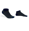 Blue bobby socks with yellow stripes