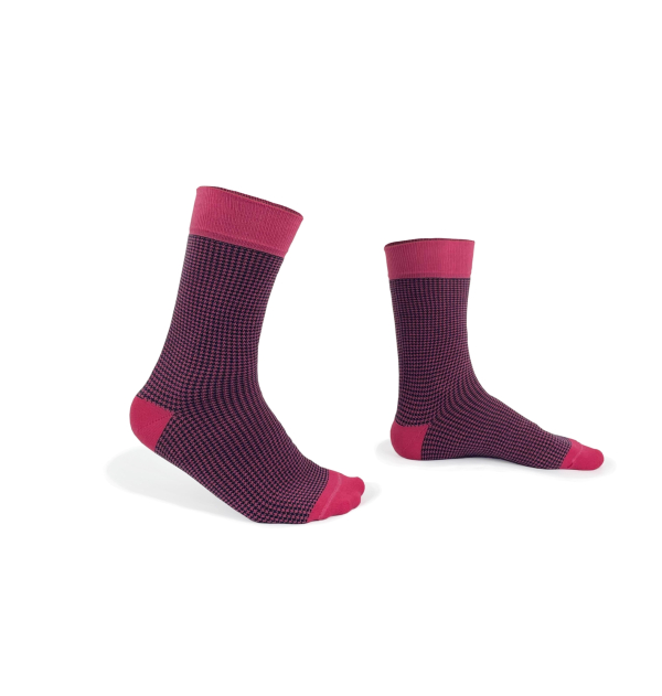 Striped handly remeshed combed cotton socks