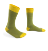 chaussettes-fantaisie-hommes-femmes-en-coton-jaunes-à-motifs-chevrons-bleu-ciel-remaillées-à-la-main