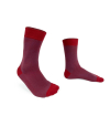 chaussettes-fantaisie-hommes-femmes-en-coton-rouges-à-motifs-chevrons-bleu-ciel-remaillées-à-la-main