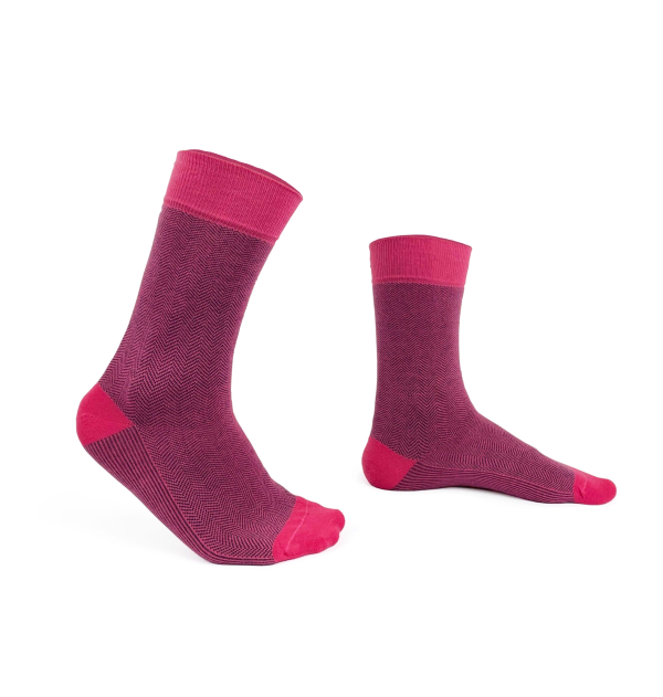 Striped handly remeshed combed cotton socks