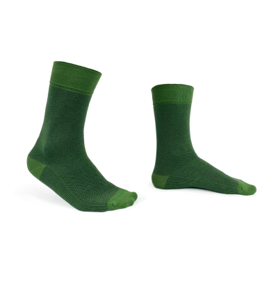 chaussettes-fantaisie-hommes-femmes-en-coton-vertes-à-motifs-chevrons-bleu-marine-remaillées-à-la-main