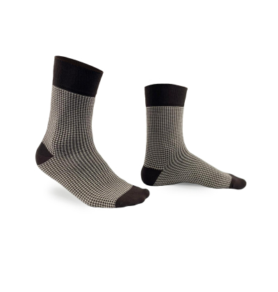 Striped handly remeshed combed cotton socks