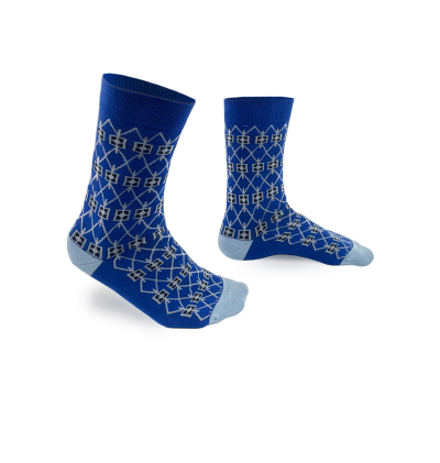 Chaussettes fantaisie Marie Antoinette blue sapphire socks
