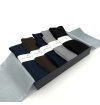 semainier de chaussettes-montantes hommes-mi-bas-unies-en-pur-fil-d'écosse-remaillées-à-la-main-pour-hommes